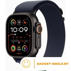 Apple Watch Ultra 2 2024 GPS + Cellular 49mm Black Titanium Case with Navy Alpine Loop - S (MYPW3)