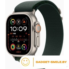 Apple Watch Ultra 2 2024 GPS + Cellular 49mm Natural Titanium Case with Dark Green Alpine Loop - M (MXMV3)