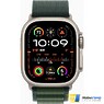 Apple Watch Ultra 2 2024 GPS + Cellular 49mm Natural Titanium Case with Dark Green Alpine Loop - S (MXMU3)