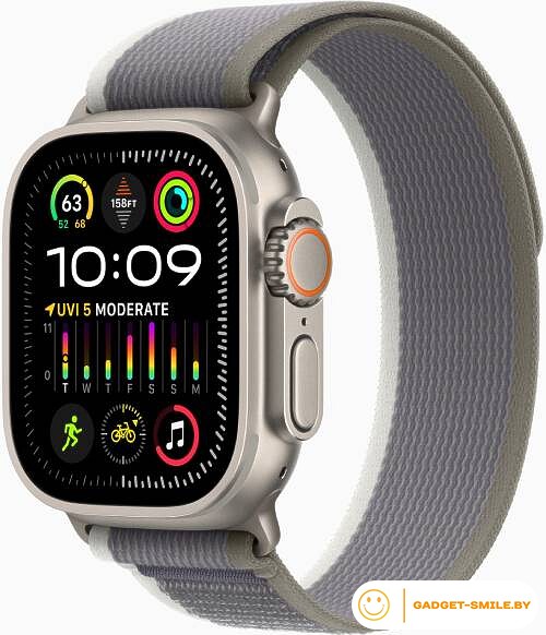 Apple Watch Ultra 2 GPS + Cellular 49мм Titanium Case with Green/Gray Trail Loop