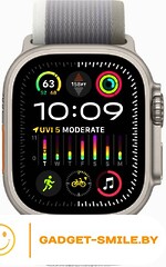 Apple Watch Ultra 2 GPS + Cellular 49мм Titanium Case with Green/Gray Trail Loop