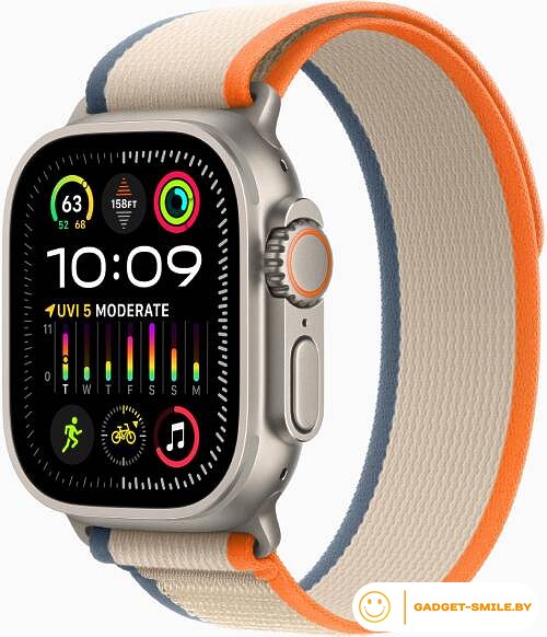 Apple Watch Ultra 2 GPS + Cellular 49мм Titanium Case with Orange/Beige Trail Loop