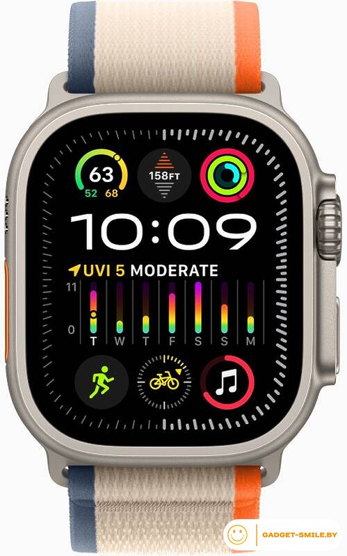 Apple Watch Ultra 2 GPS + Cellular 49мм Titanium Case with Orange/Beige Trail Loop