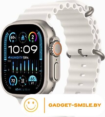 Apple Watch Ultra 2 GPS + Cellular 49мм Titanium Case with White Ocean Band (One Size)