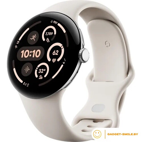 Google Pixel Watch 3 41мм Глянцевый серебристый / фарфор (Polished Silver / Porcelain)