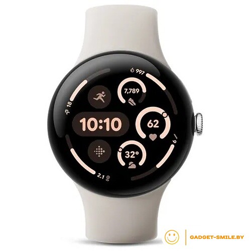 Google Pixel Watch 3 41мм Глянцевый серебристый / фарфор (Polished Silver / Porcelain)