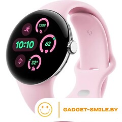 Google Pixel Watch 3 LTE 41мм Глянцевый серебристый / розовый кварц (Polished Silver / Rose Quartz)