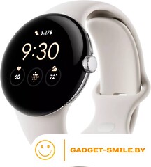 Google Pixel Watch (глянцевый серебристый/мел)