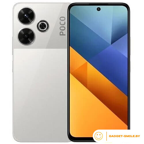 POCO M6 6GB/128GB с NFC Серебристый