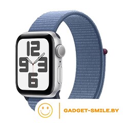 Apple Watch SE 2 (2023) GPS 40mm Silver Aluminum Case with Winter Blue Sport Loop (MRE33)